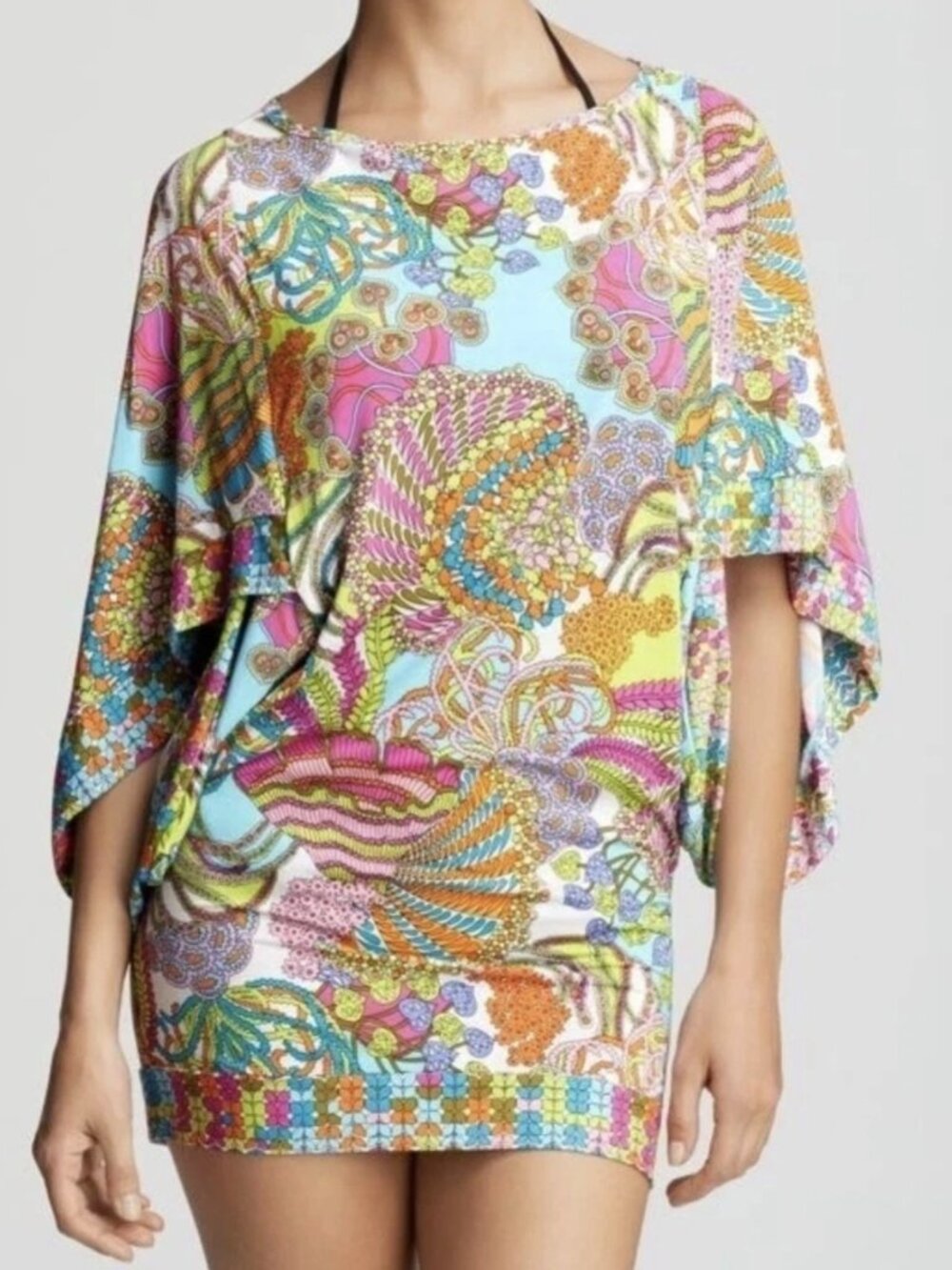 Trina Turk Swim | Trina Turk Coral Reef Tunic Swim Cover Kaftan Dress
